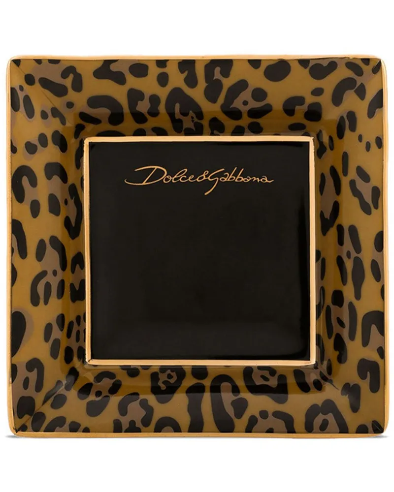 Dolce & Gabbana Schmuckablage aus Porzellan (10cm) - Braun Braun