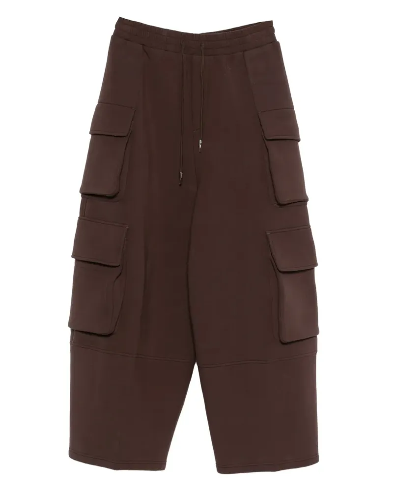 Feng Chen Wang cargo-pocket drawstring trousers - Braun Braun
