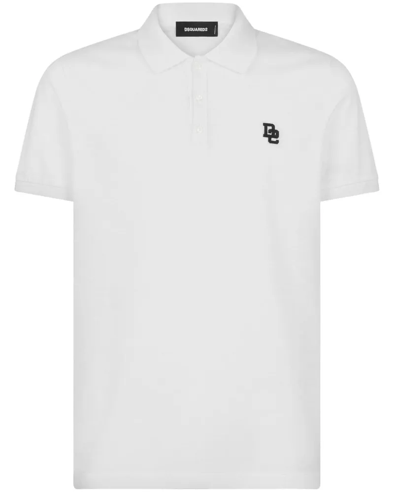 Dsquared2 Poloshirt mit Logo-Stickerei - Weiß Weiß