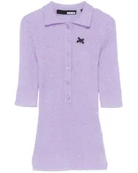 ROTATE Birger Christensen Poloshirt mit Pailletten Violett