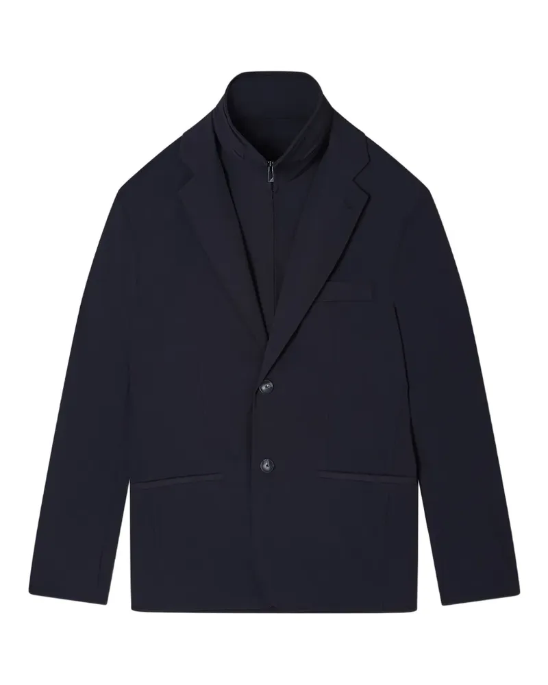 Emporio Armani zip-detail blazer - Blau Blau
