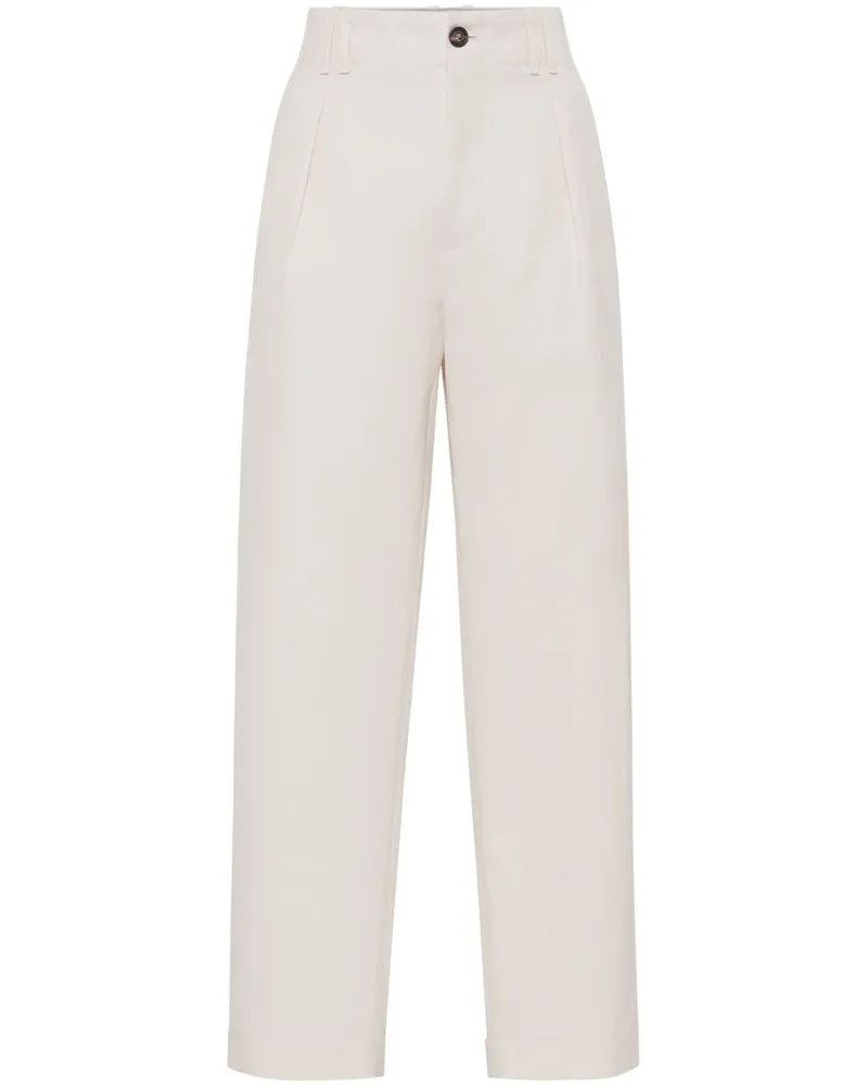 Brunello Cucinelli Chino mit Falten - Weiß Weiß