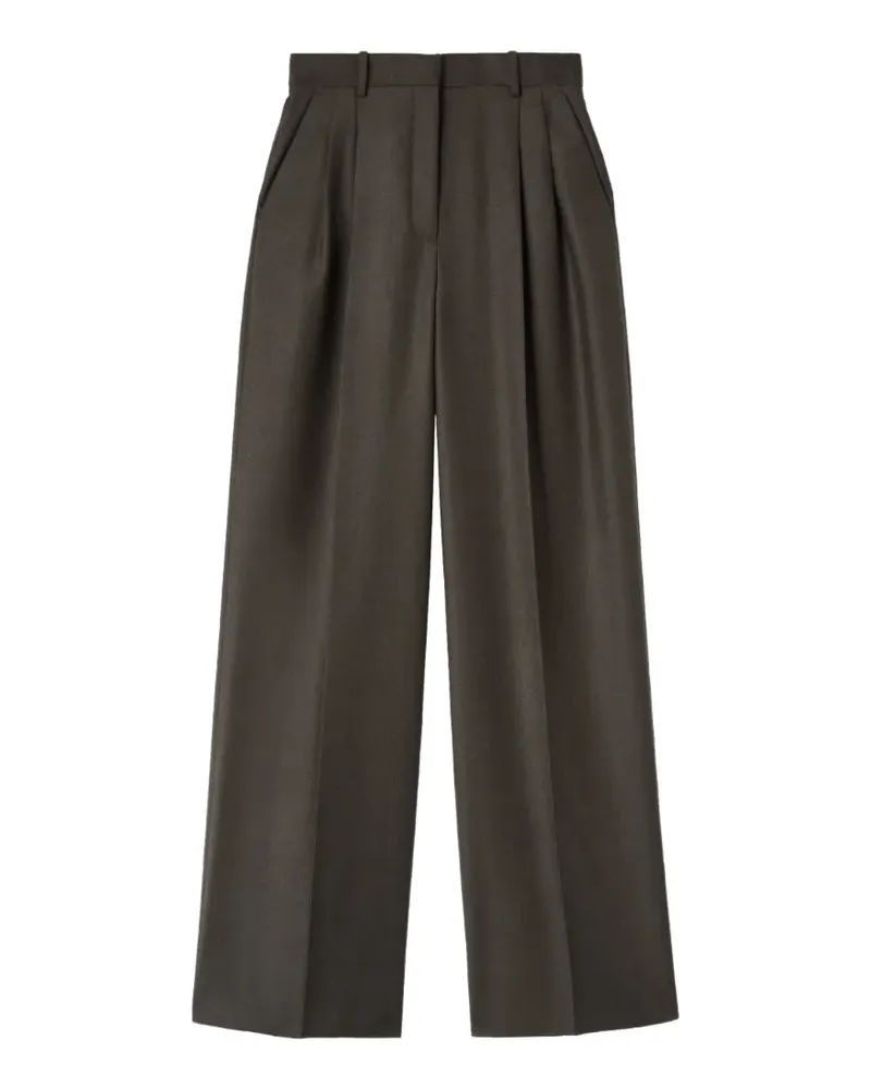 AGNONA pleated wide-leg trousers - Grün Grün