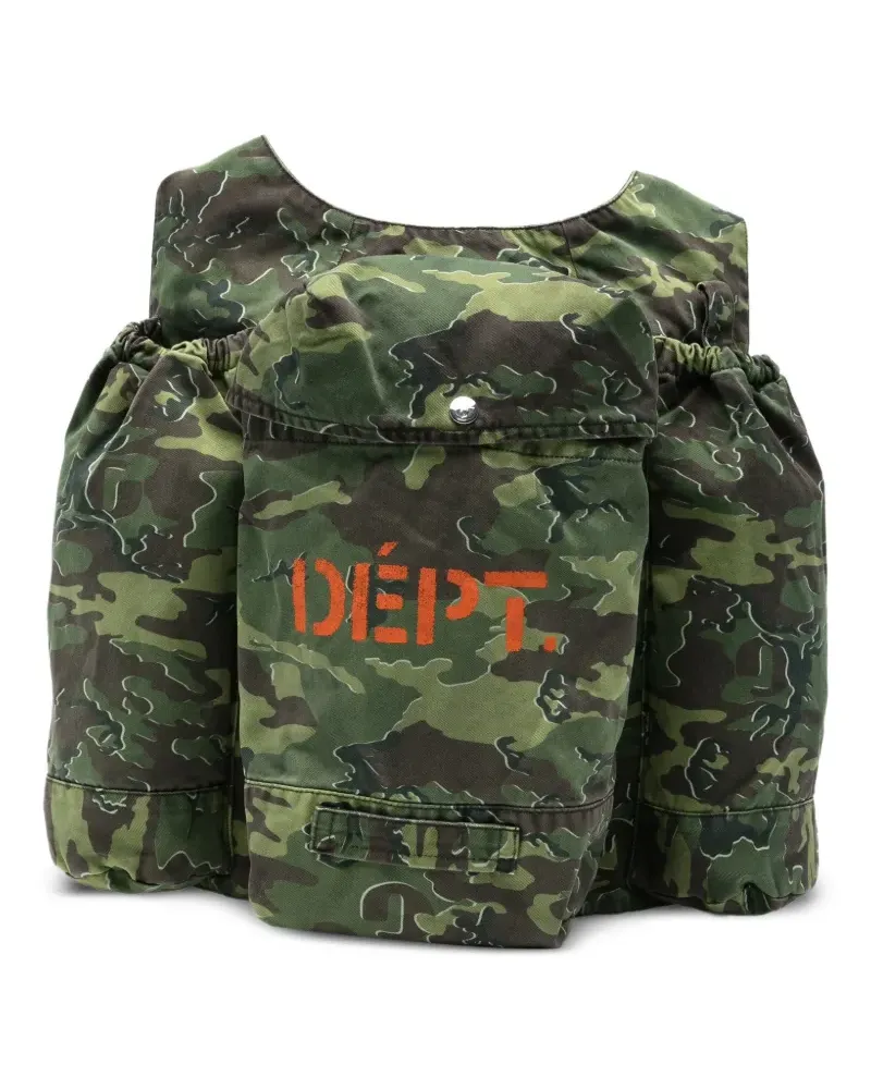 GALLERY DEPT. camouflage-print vest-style backpack - Grün Grün