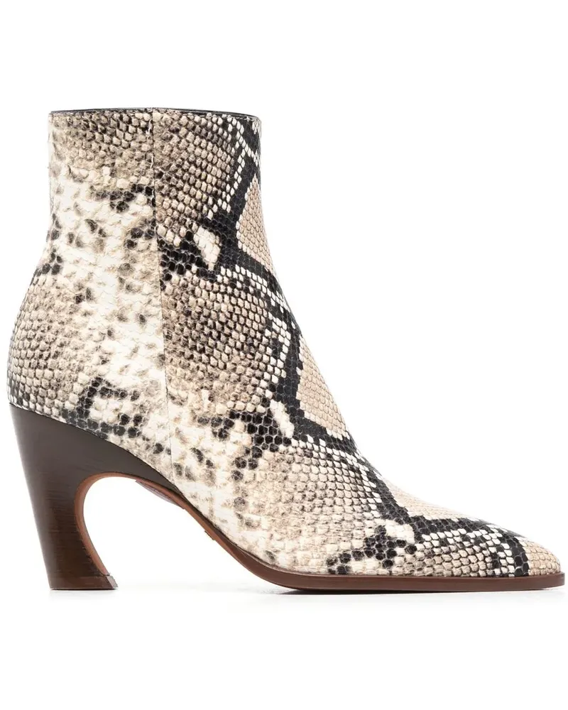 Chloé Stiefeletten mit Absatz 80mm - Nude Nude