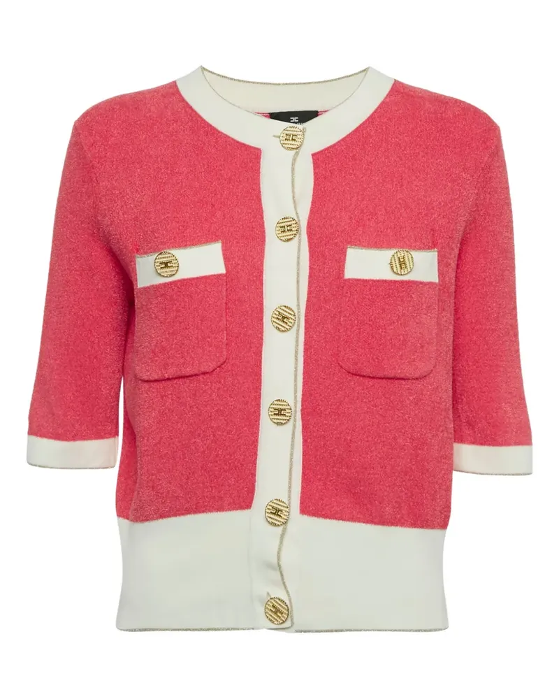 Elisabetta Franchi Cardigan mit Brusttasche - Rosa Rosa