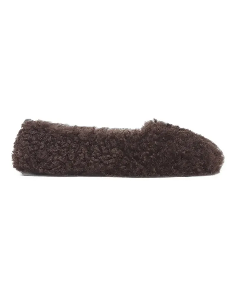 APPARIS Magda bouclette faux-shearling slippers - Braun Braun