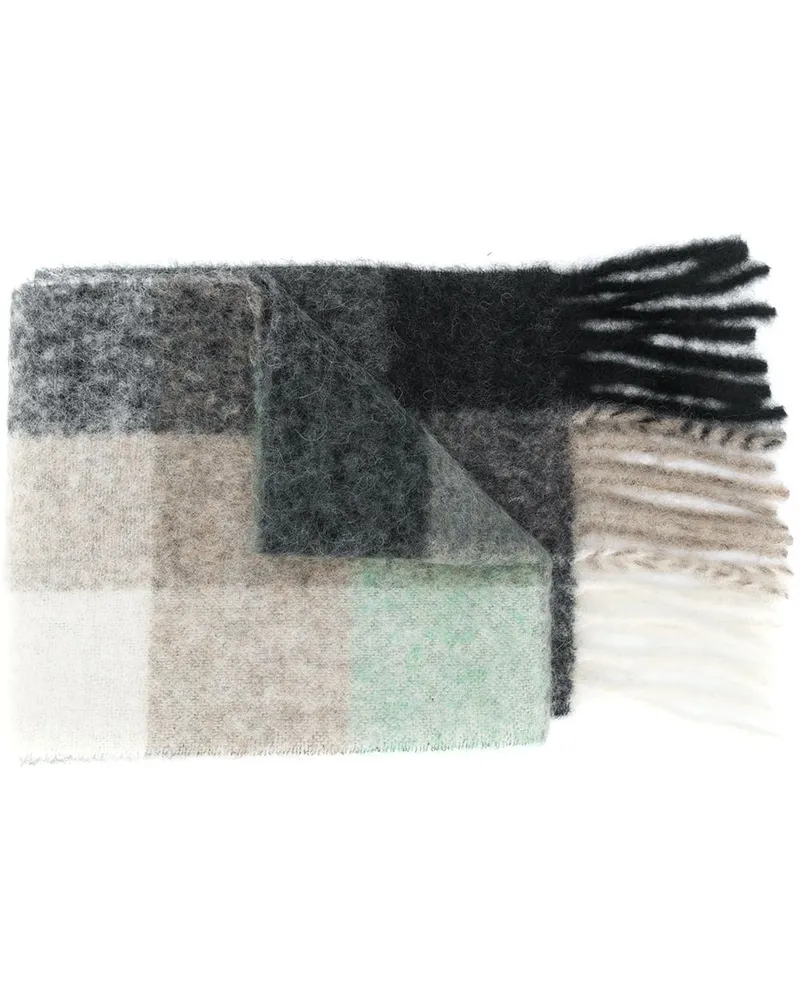 Acne Studios Karierter Schal - Schwarz Schwarz