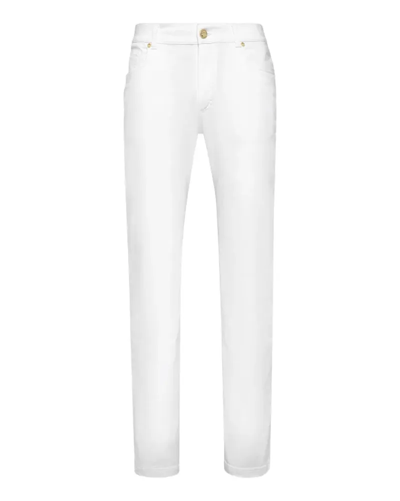 Billionaire Jeans mit Monogramm-Stickerei - Weiß Weiß