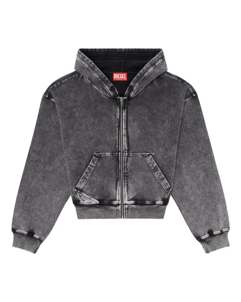 Diesel hoodie with denim effect - Grau Grau