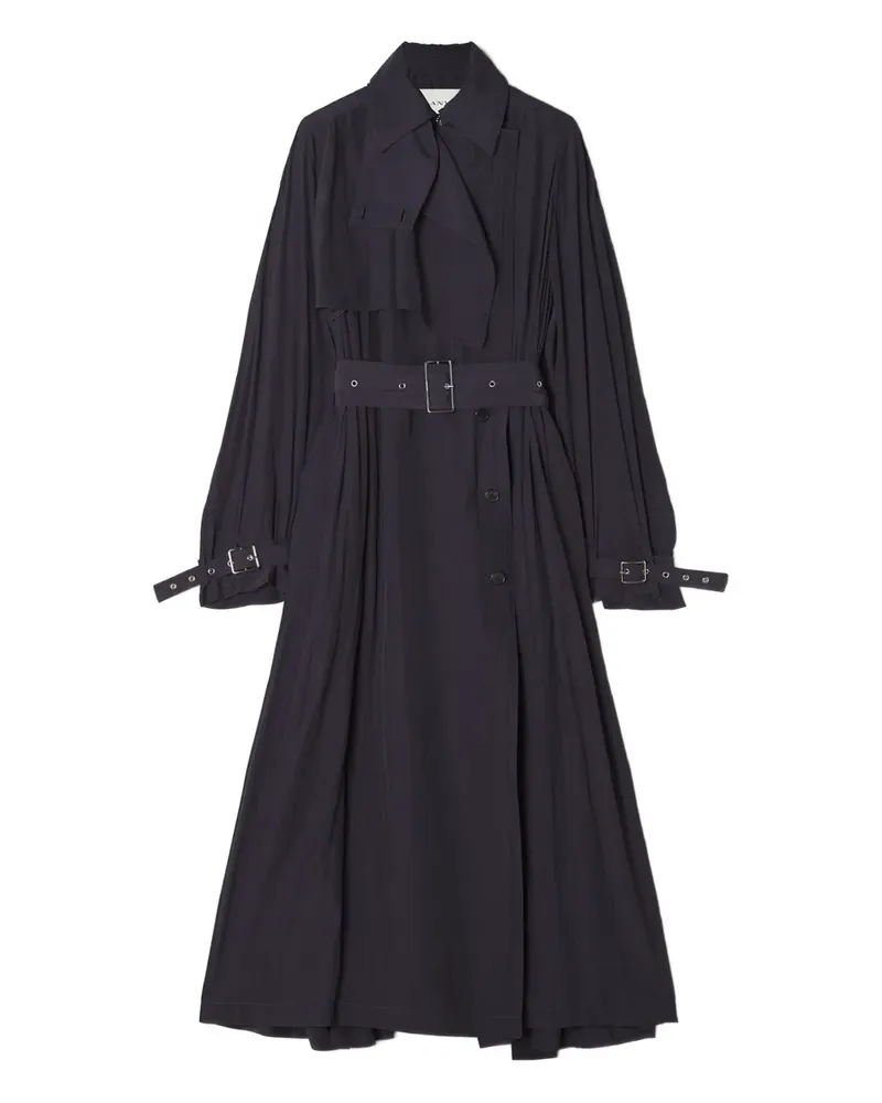Lanvin Trenchcoat mit Falten - Schwarz Schwarz