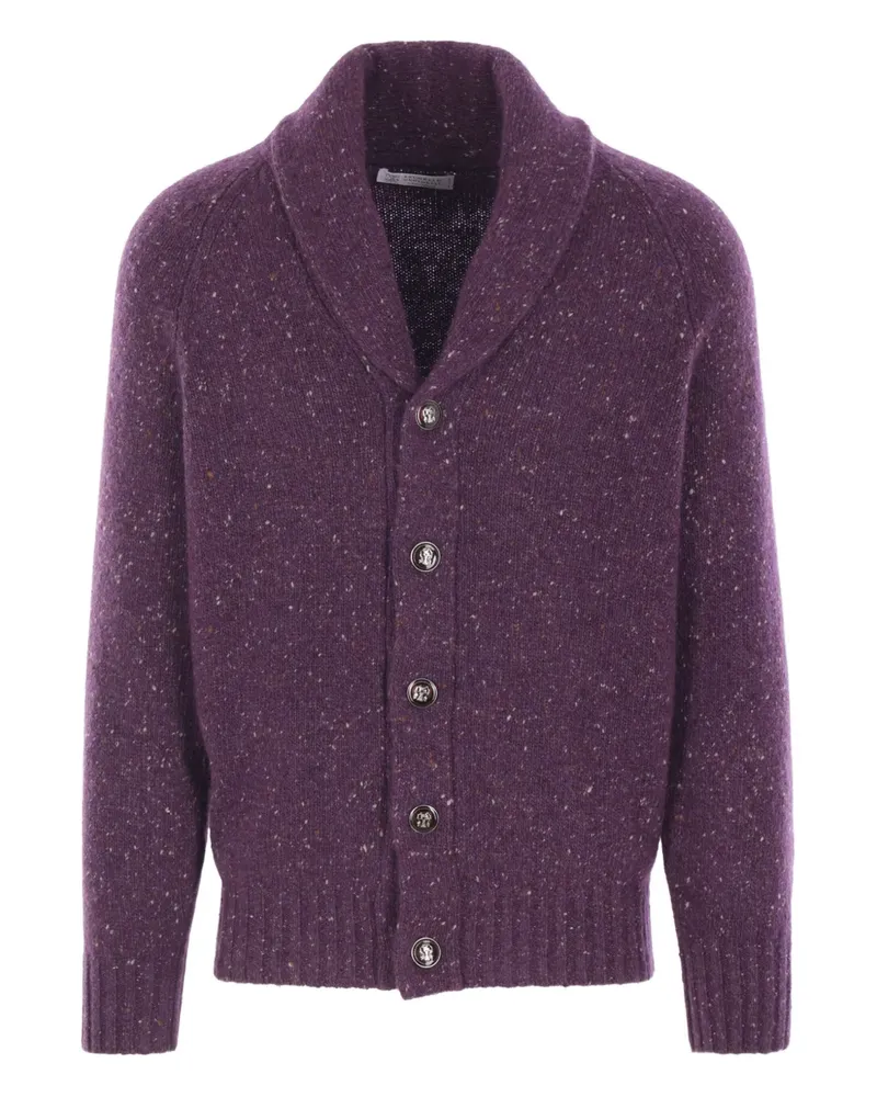 Brunello Cucinelli shawl-collar cardigan - Violett Violett