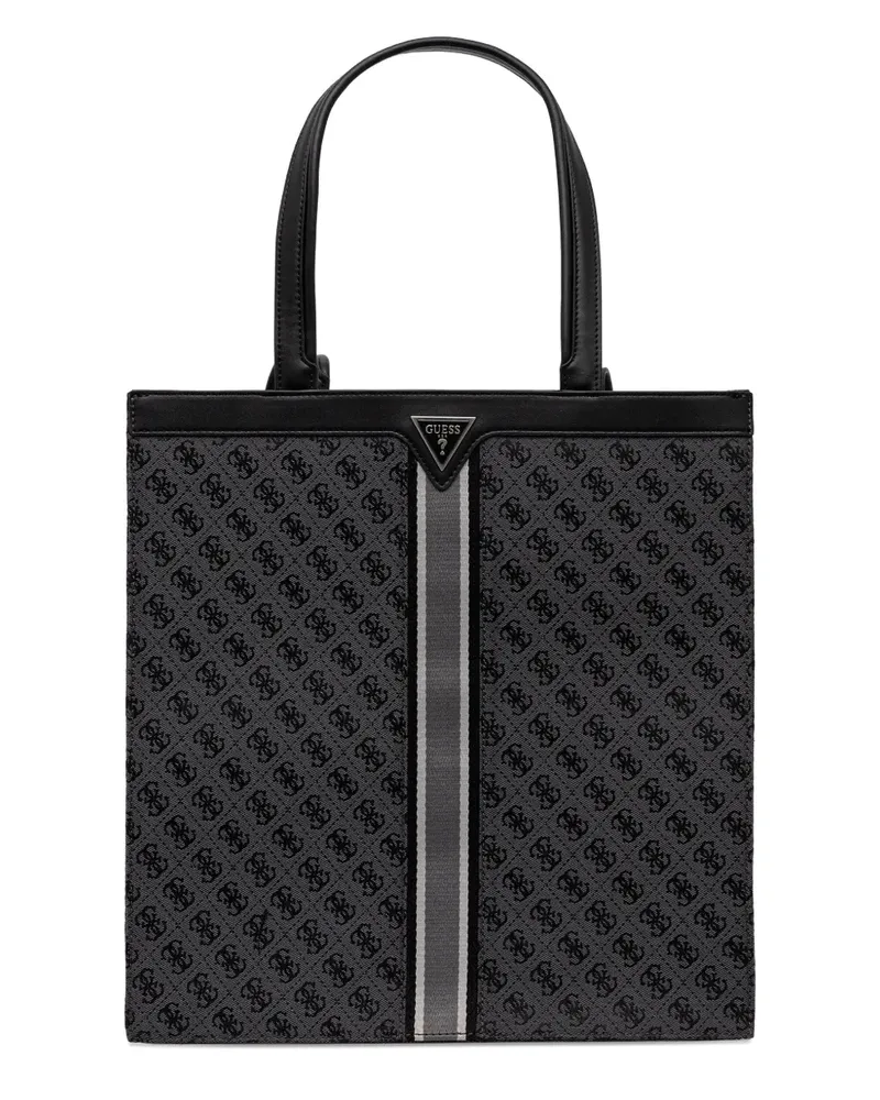 Guess Gestreifter Milano Tote Bag - Schwarz Schwarz