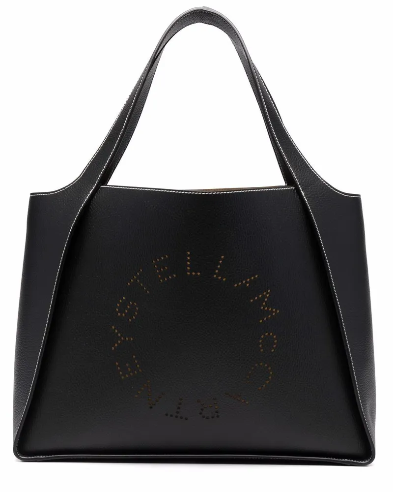 Stella McCartney Shopper mit Stella-Logo - Schwarz Schwarz