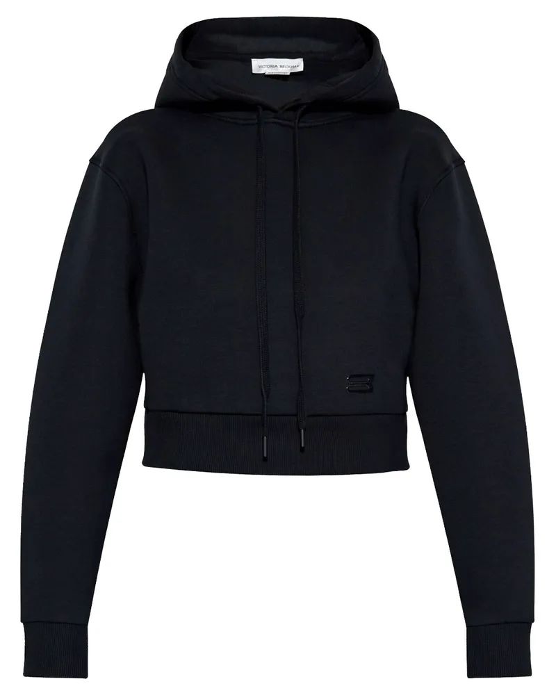 Victoria Beckham Cropped-Hoodie - Schwarz Schwarz