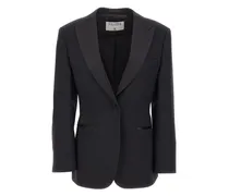 Blazer mit steigendem Revers - Schwarz