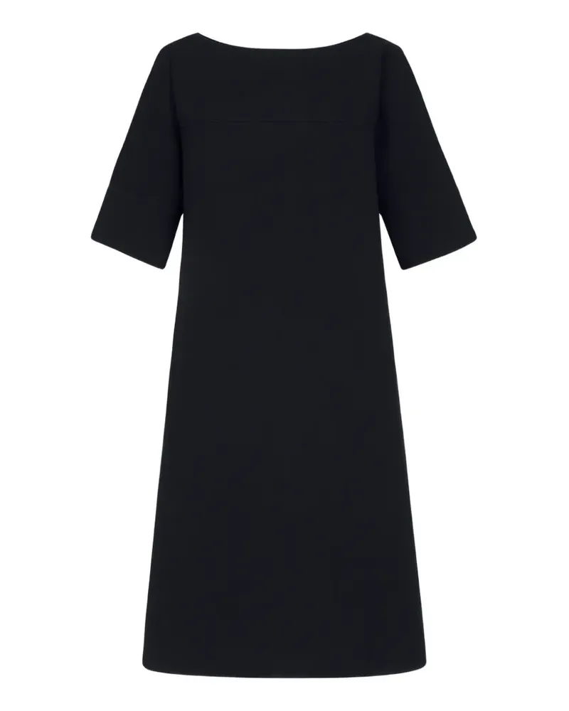 Oscar de la Renta tie-detailed wool-blend shift dress - Blau Blau