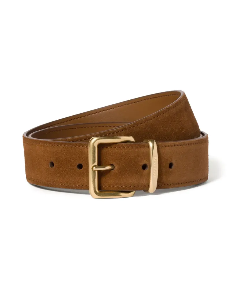 Miu Miu Gürtel aus Wildleder - Braun Braun