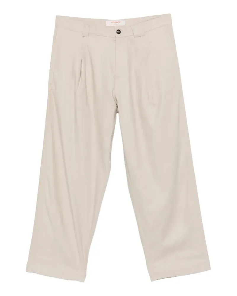 OFFICINA 36 belt-loop pleated trousers - Nude Nude