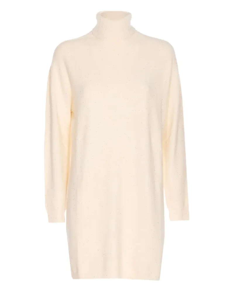 Liu Jo Kleid mit Stehkragen - Weiß Weiß