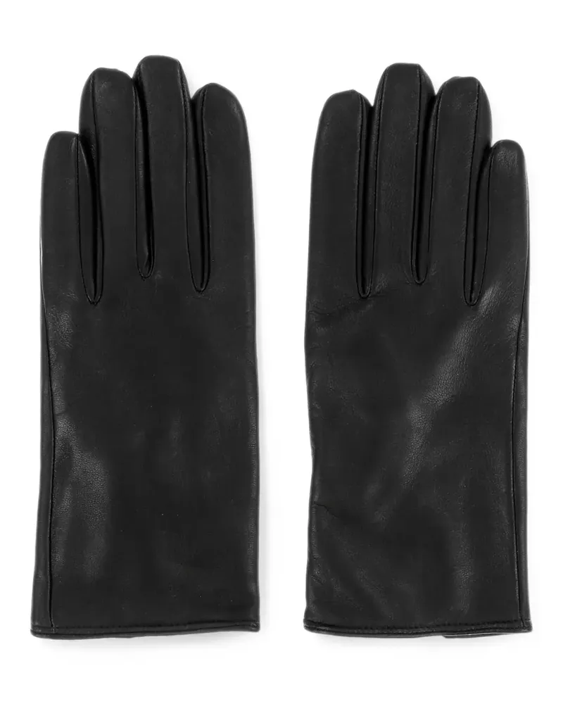 Ernest W. Baker cashmere-lined leather gloves - Schwarz Schwarz