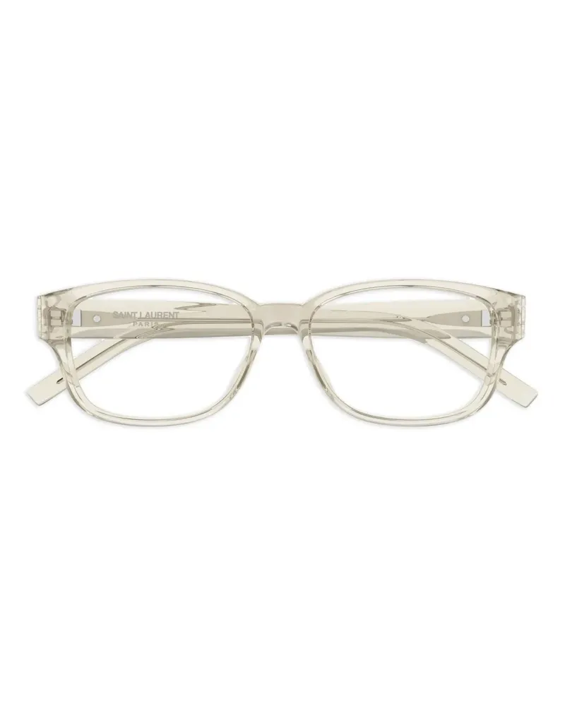 Saint Laurent Brille mit eckigem Gestell - Nude Nude