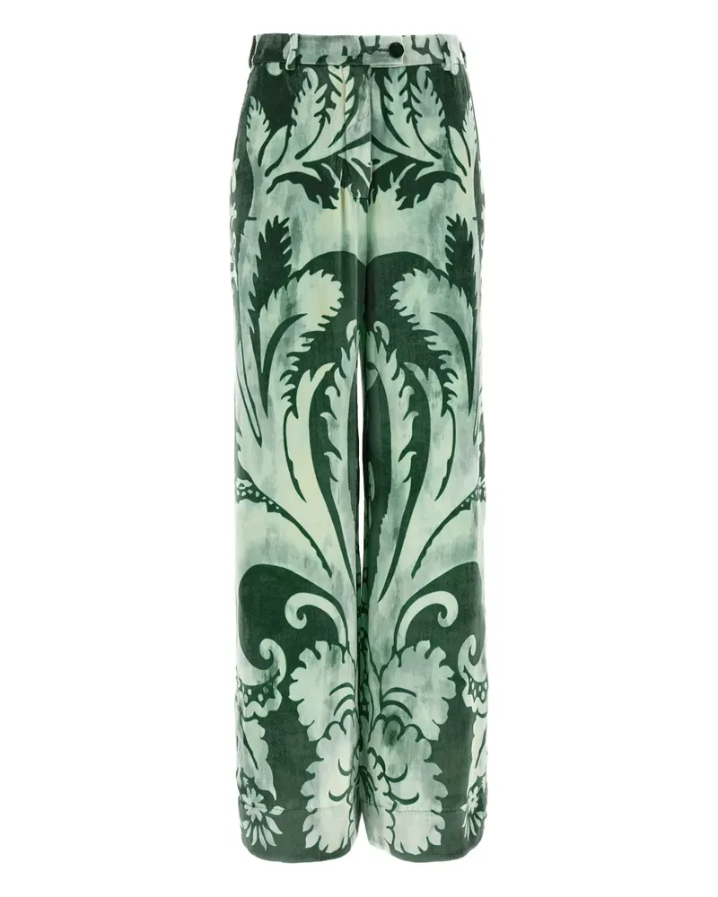 For Restless Sleepers Arche Hose mit tropischem Print - Grün Grün