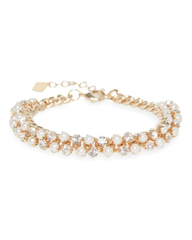 Rosantica Kristallverziertes Armband mit Kunstperlen - Gold Gold