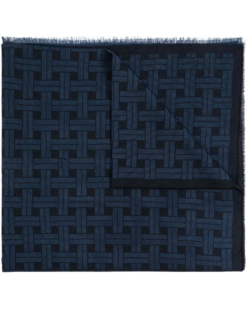 Kenzo Jacquard-Schal mit Logo - Blau Blau