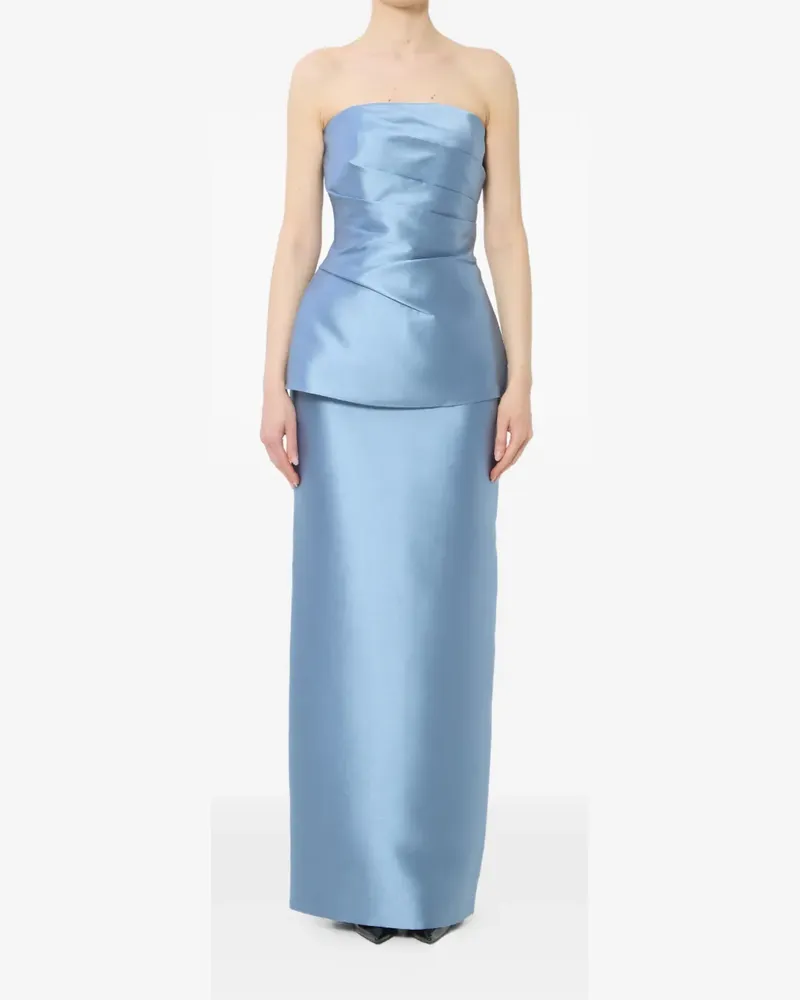 Solace London Lucille draped maxi dress - Blau Blau