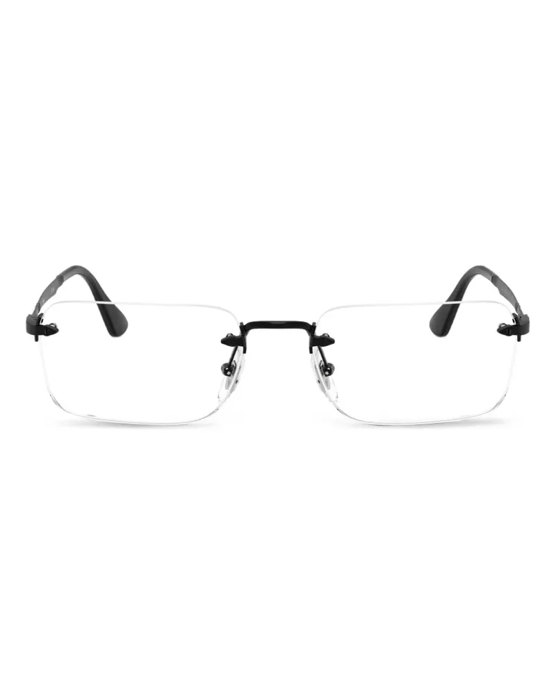 Persol rimless square-frame glasses - Schwarz Schwarz