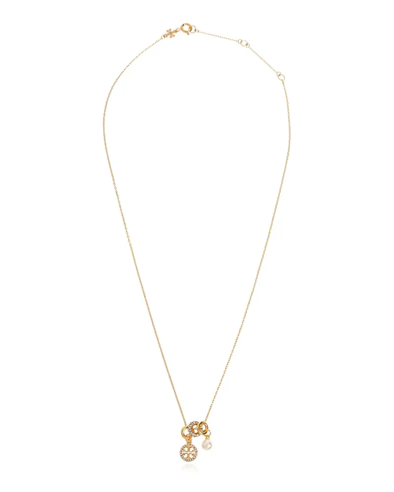 Tory Burch Icon Pavé Charm Pendant necklace - Gold Gold