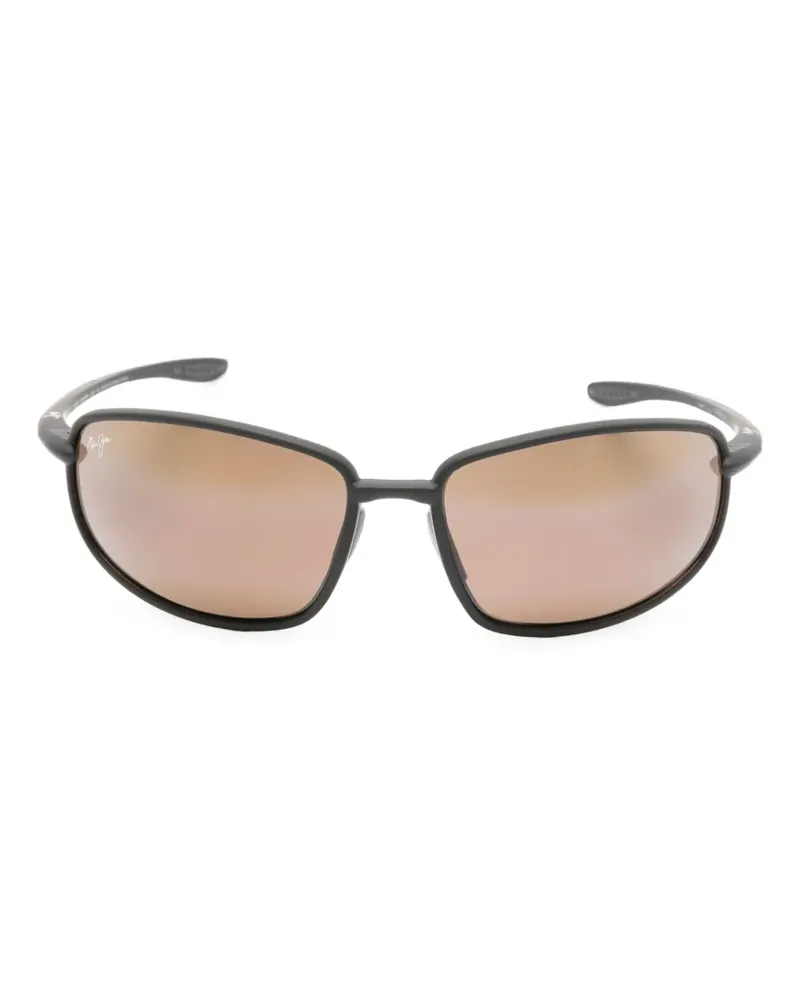 Maui Jim Sonnenbrille mit eckigem Gestell - Schwarz Schwarz