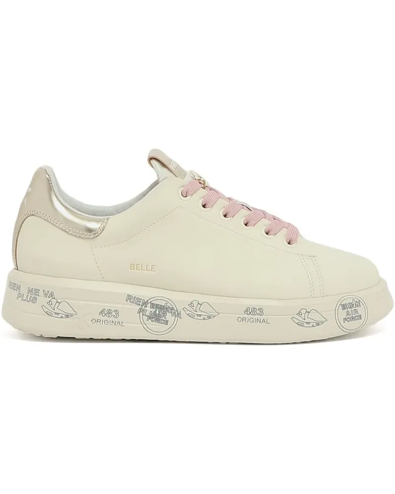 Premiata Sneakers mit Metallic-Detail - Weiß Weiß