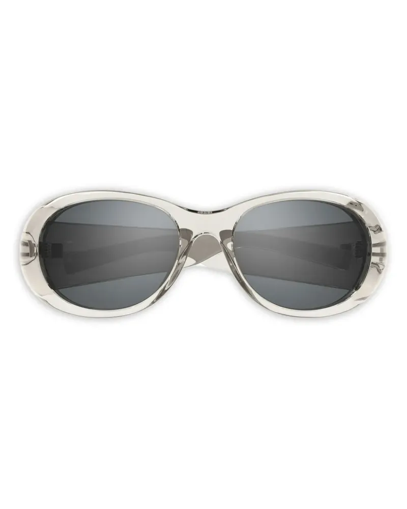 Saint Laurent Sonnenbrille mit ovalem Gestell - Weiß Weiß