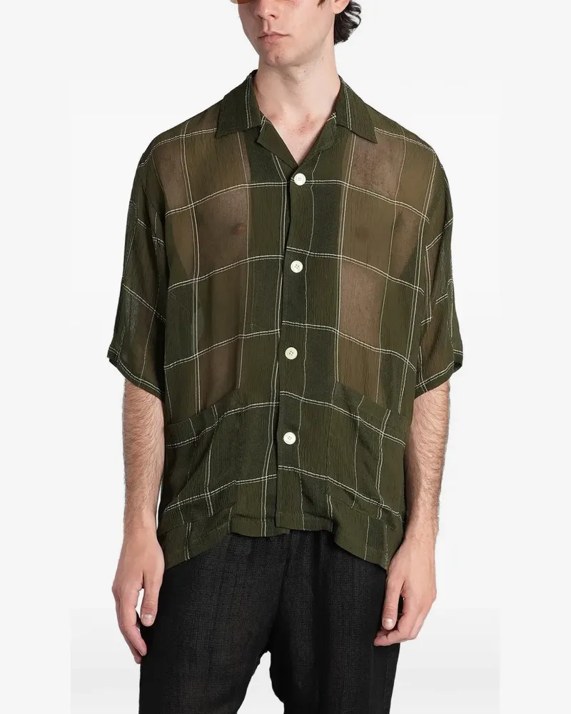 NEEDLES check-print shirt - Grün Grün