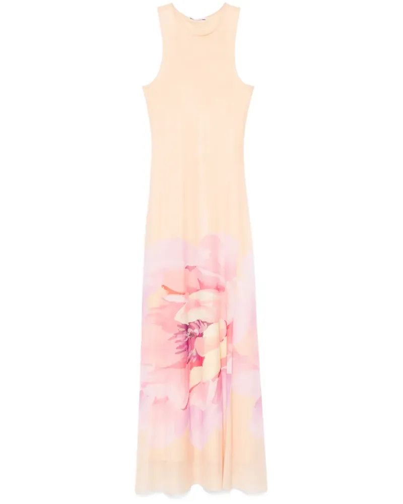 Patrizia Pepe Maxikleid mit Blumen-Print - Orange Orange