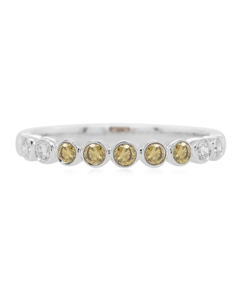 HYT Jewelry 18kt Weißgoldring mit Diamanten - Silber Silber