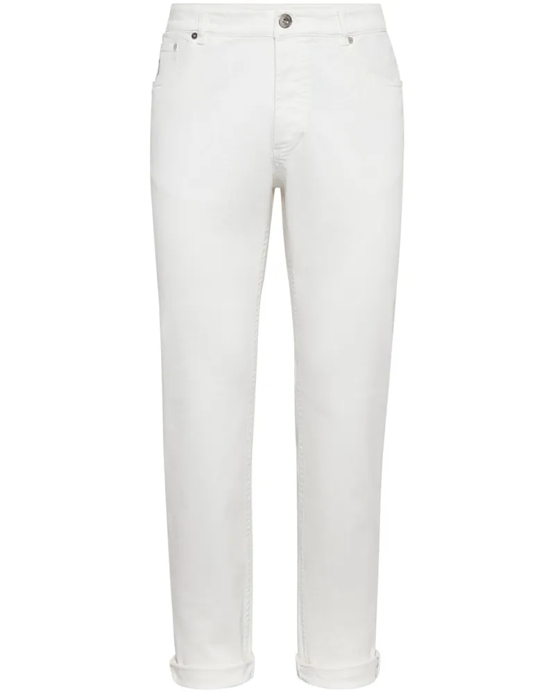Brunello Cucinelli Klassische Straight-Leg-Jeans - Weiß Weiß