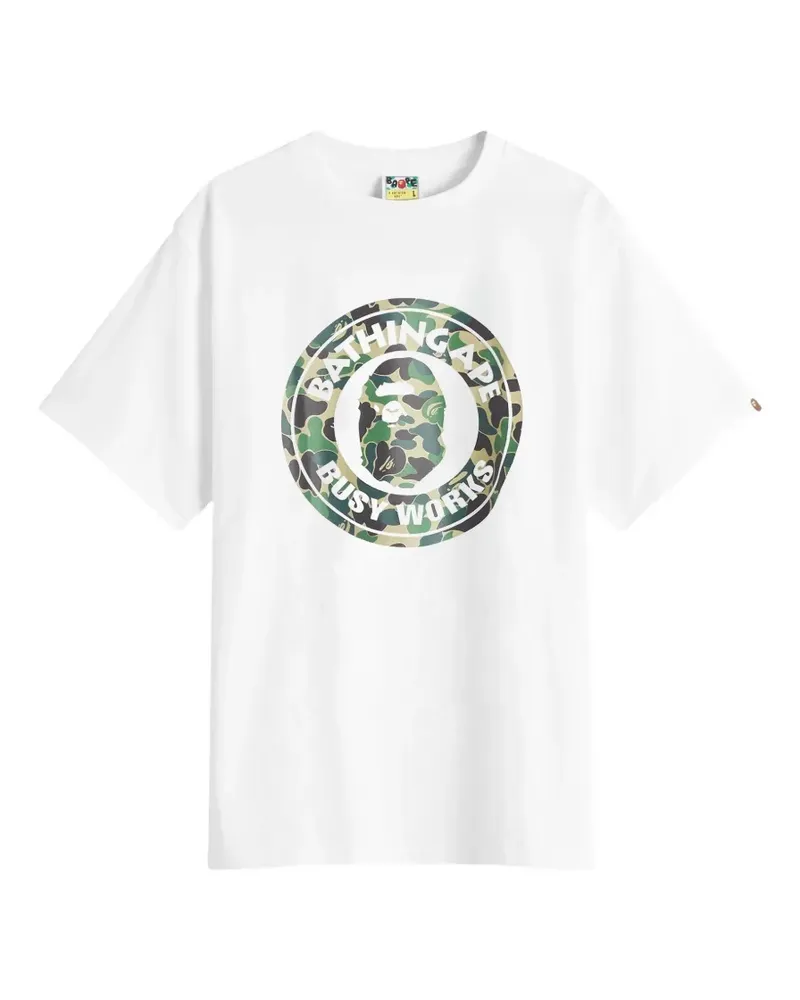 BAPE camo logo T-shirt - Weiß Weiß