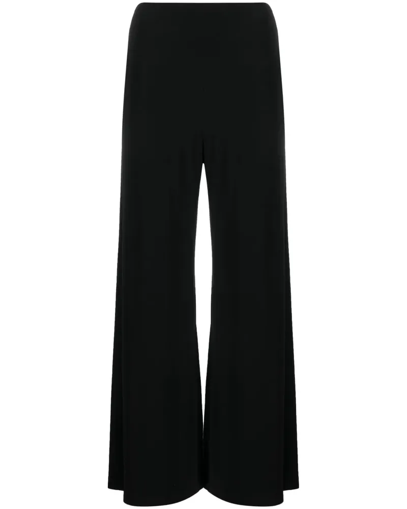 Norma Kamali Cropped-Hose mit weitem Bein - Schwarz Schwarz