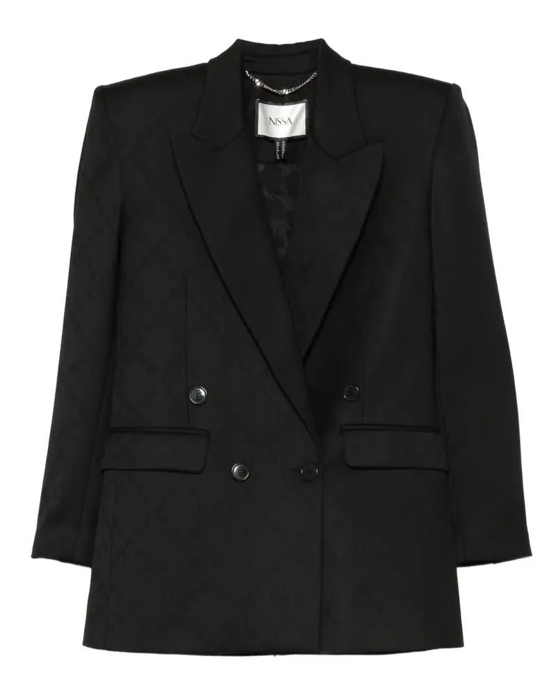 NISSA Doppelreihige Jacke - Schwarz Schwarz