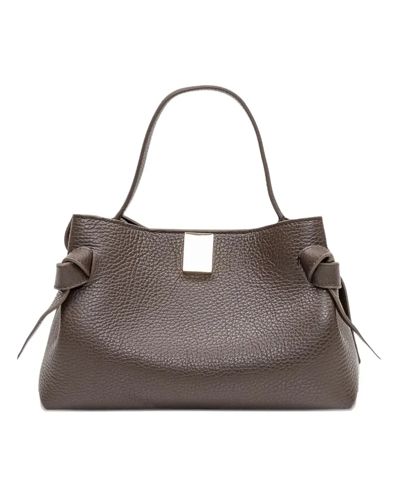 YUZEFI mini Gyoza knot-detail tote bag - Braun Braun