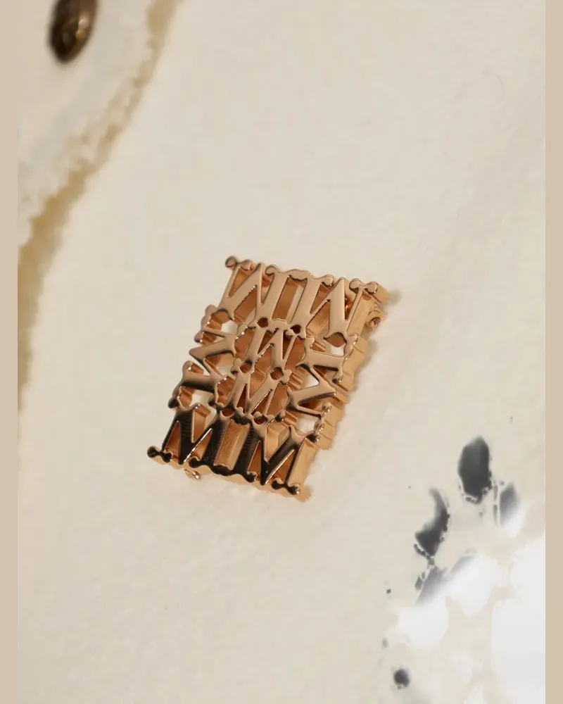Max Mara logo-monogram brooch - Gold Gold