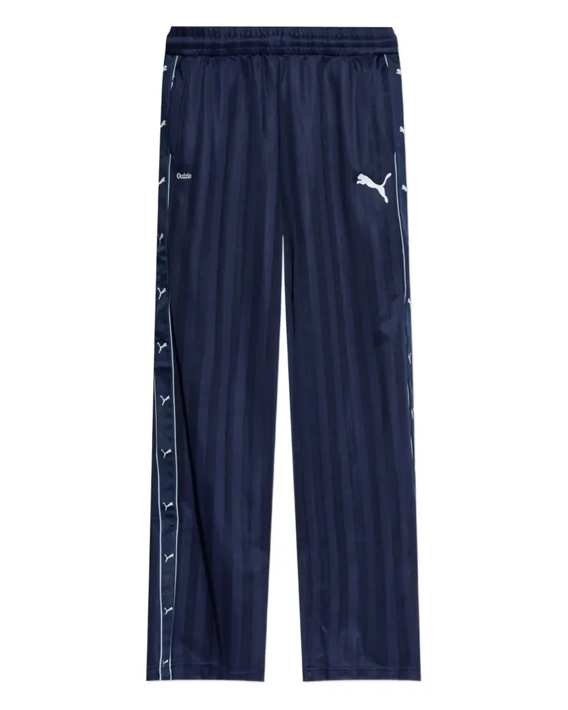 Puma x Guizio striped logo-print pants - Blau Blau
