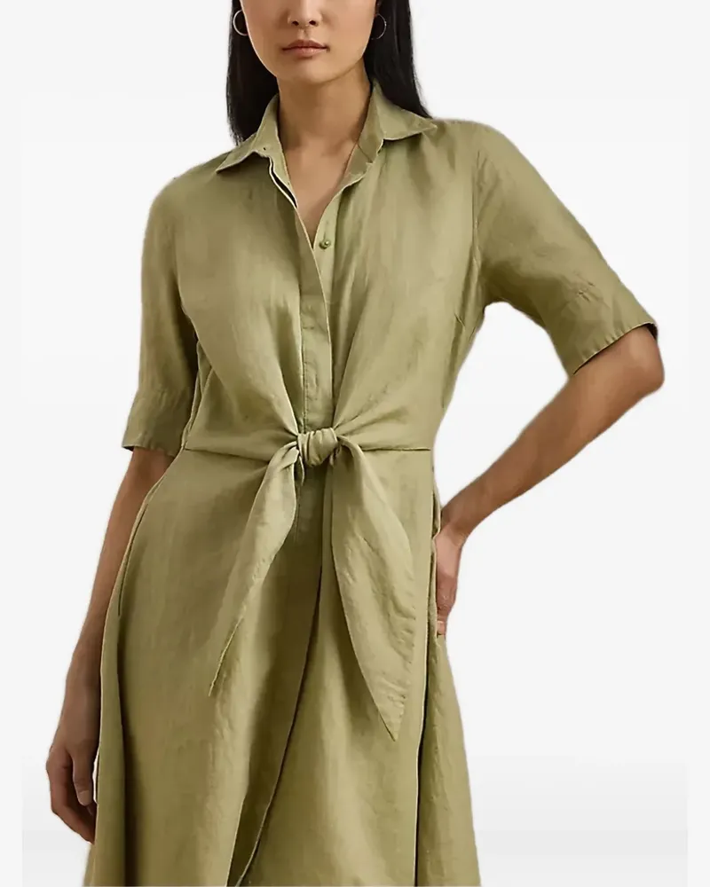 Ralph Lauren Hemdkleid mit Schnürung - Grün Grün