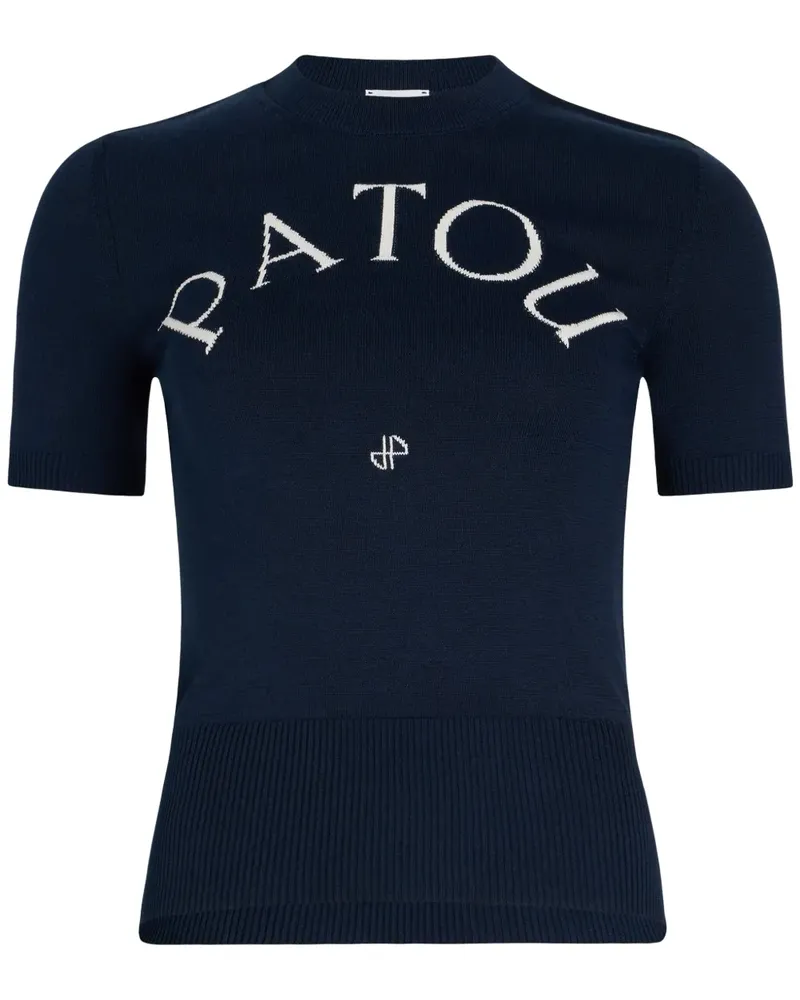 Patou Stricktop aus Logo-Jacquard - Schwarz Schwarz