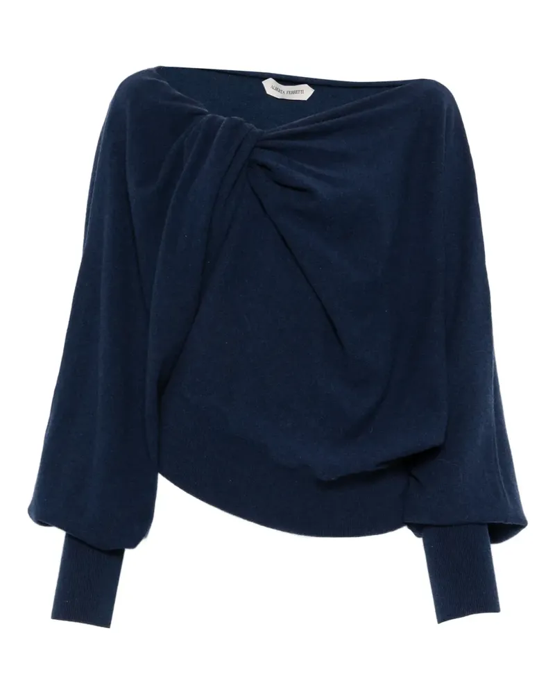 Alberta Ferretti twisted sweater - Blau Blau