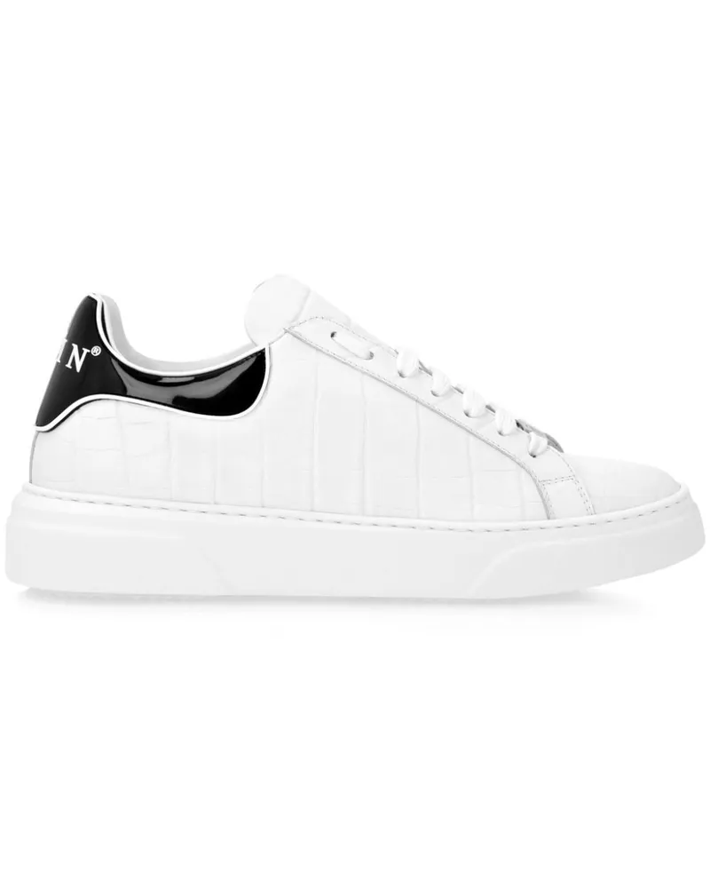 Philipp Plein Crocco Big Bang Sneakers - Weiß Weiß