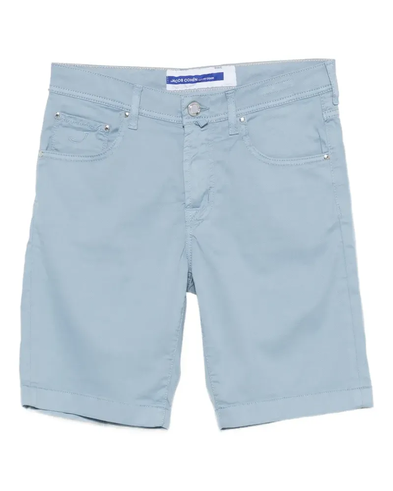 Jacob Cohën logo-patch five-pocket shorts - Blau Blau